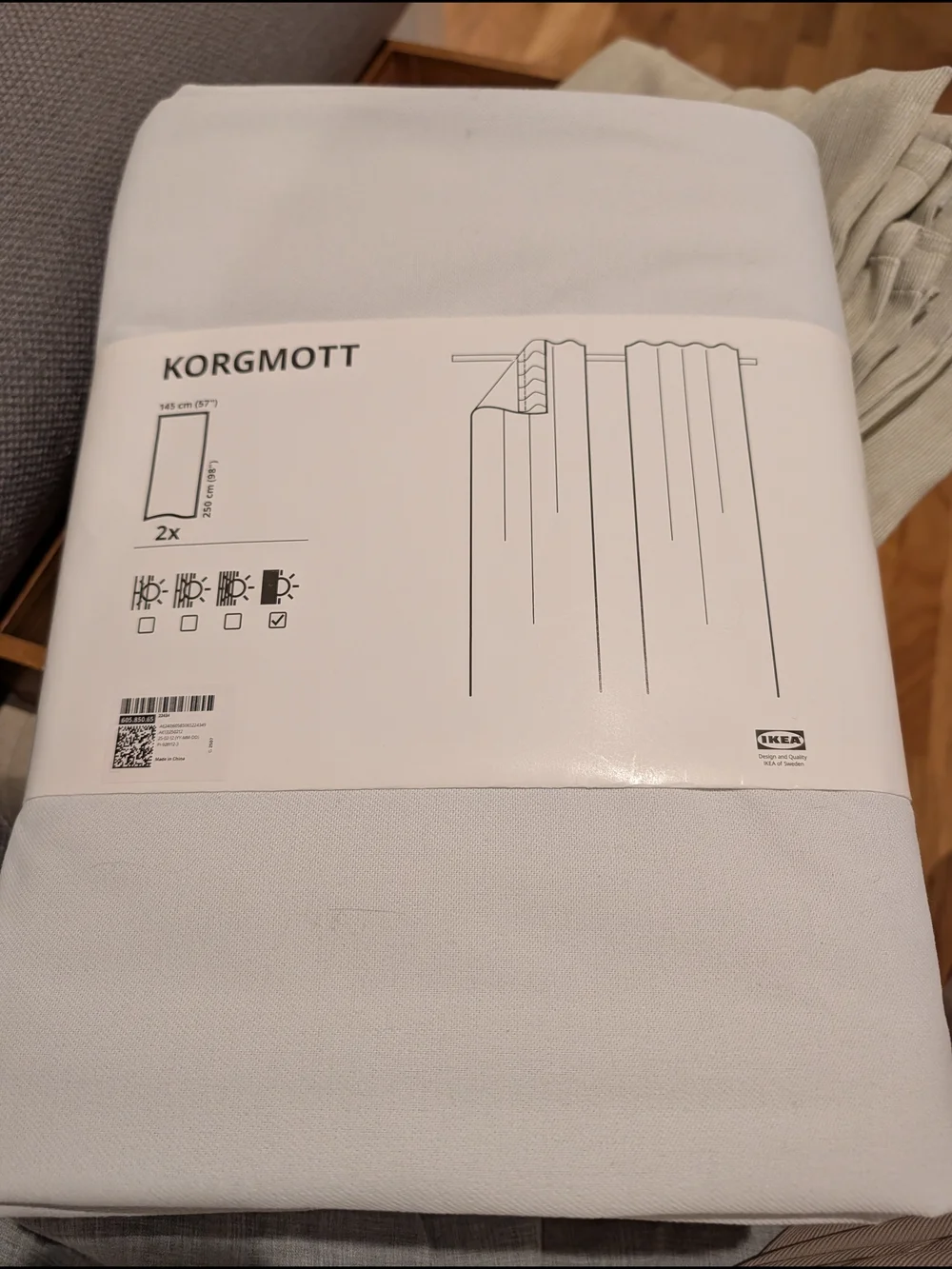 IKEA Light Gray Blackout Curtain Panels